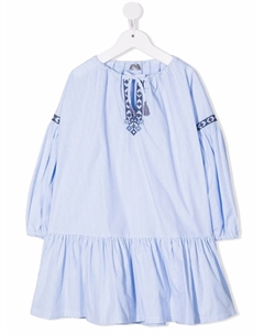 Полосатое платье-кафтан, синий Il gufo