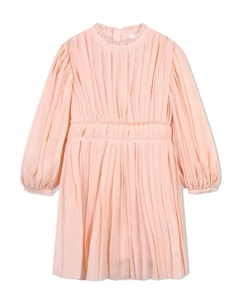 Шерстяное платье с плиссировкой, розовый Chloé kids