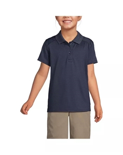 Детская поло с коротким рукавом женского кроя Rapid Dry, синий Lands' end