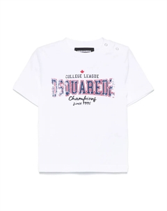 Футболка Newborn College, белый Dsquared2 kids