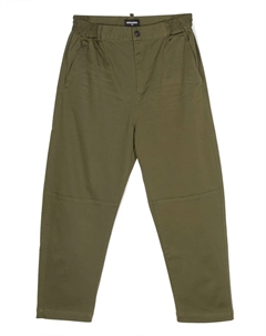 Зауженные брюки с эластичным поясом, зеленый Dsquared2 kids