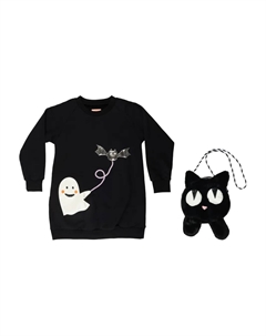 Платье с графичным принтом, черный Wauw capow by bangbang