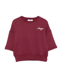 Толстовка с многослойным логотипом, красный Msgm kids