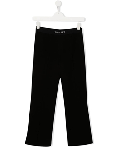 Прямые брюки с логотипом, черный Twin-set kids