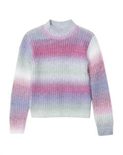 Плотный вязаный свитер для девочек 2-16 лет, цвет blue purple ombre Lands' end