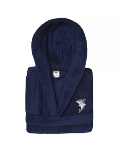 Детский плюшевый халат с капюшоном в виде акулы, синий Linum home textiles