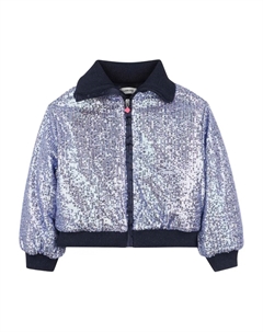 Бомбер с пайетками, синий Billieblush