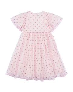 Платье из тюля с люрексом, розовый Moschino kids