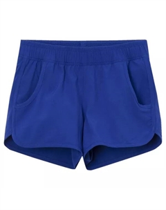 Плавки-шорты из эластичной ткани для девочек 4-16 лет, больших размеров, синий Lands' end