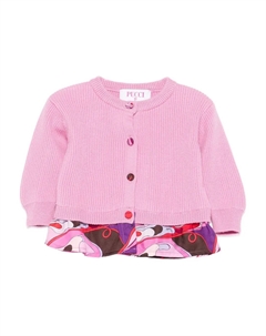 Кардиган в рубчик, розовый Pucci junior