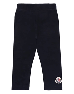 Леггинсы с нашивкой-логотипом, синий Moncler enfant
