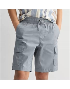 Шорты карго с поясом на резинке для мальчиков 8-20 лет, обычные и свободные, цвет light gray Sonoma goods for life