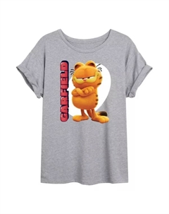 Футболка размера «Оверсайз» от Juniors с изображением фильма «Гарфилд», серый Licensed character