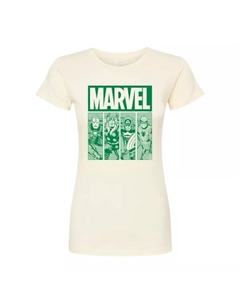 Футболка приталенная для подростков, бежевый Marvel