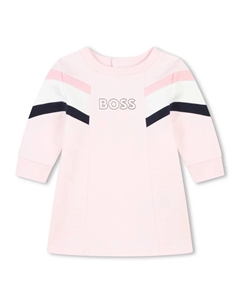 Платье с длинными рукавами и логотипом, розовый Boss kidswear