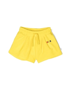 Шорты с вышитым логотипом, желтый Msgm kids