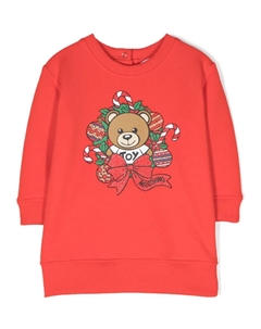 Платье с принтом, красный Moschino kids