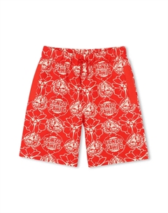 Шорты-бермуды с графичным принтом, красный Kenzo kids