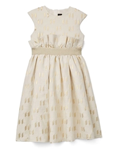 Платье с вышитым логотипом, нейтральный Karl lagerfeld kids