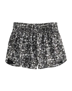 Беговые шорты с высокой талией для девочек 7-20 лет, стандартные и большие размеры, цвет black floral Tek gear