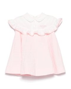 Жаккардовое платье, розовый Fendi kids