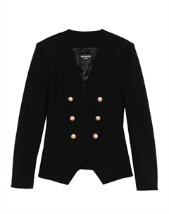 Двубортный пиджак на пуговицах, черный Balmain kids