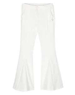 Расклешенные брюки строгого кроя, белый Miss blumarine