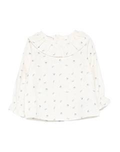 Топ с оборкой на вороте и принтом желудей, нейтральный Paz rodriguez