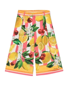 Широкие брюки с принтом, розовый Dolce & gabbana kids