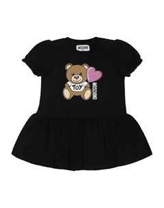 Платье мини с принтом Teddy Bear, черный Moschino kids