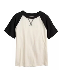 Футболка реглан для малышей и мальчиков постарше, цвет ivory black Jumping beans