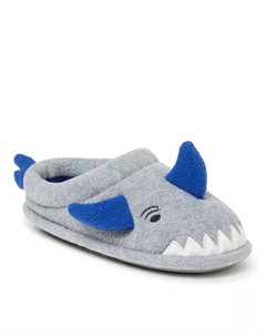 Детские домашние тапочки-кроксы Peyton Animal Slip-On, серый Dearfoams