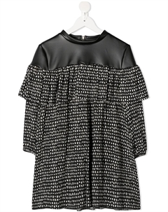 Платье с оборками и принтом, черный Andorine