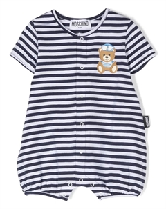 Ромпер в полоску, синий Moschino kids