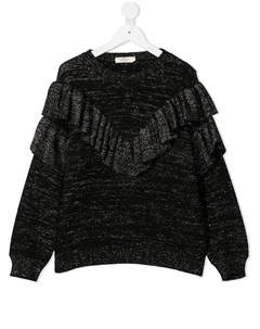 Джемпер с оборками, черный Andorine