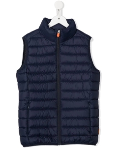 Дутый жилет с высоким воротником, синий Save the duck kids