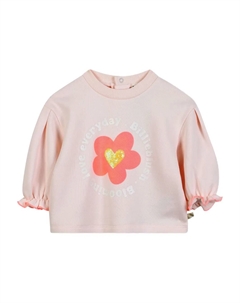 Топ с объемными рукавами и цветочным принтом, розовый Billieblush