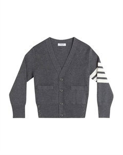 Кардиган с полосками, серый Thom browne kids