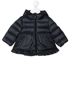 Расклешенный пуховик, синий Moncler enfant