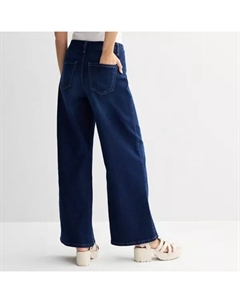 Удобные широкие джинсовые брюки для юниоров, цвет dark So