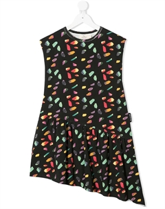 Платье асимметричного кроя с геометричным принтом, черный Andorine