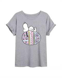 Футболка Juniors с изображением пасхального яйца Снупи и арахиса, серый Licensed character