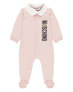 Ромпер с логотипом, розовый Moschino kids