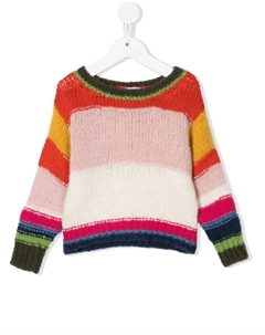 Джемпер в полоску, нейтральный Monnalisa