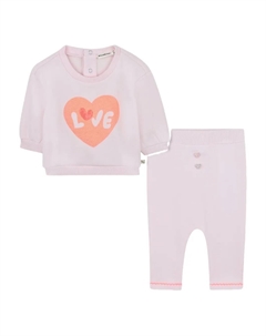 Комплект из толстовки и брюк с принтом, розовый Billieblush