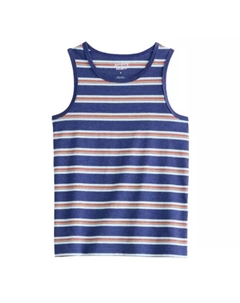 Майка в полоску для мальчиков 4-12 лет, цвет taylor blue stripe Jumping beans
