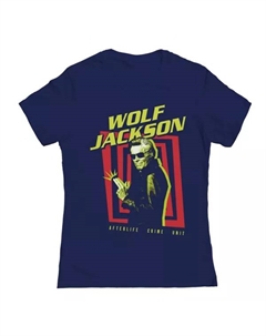 Футболка с принтом "Битлджус" Junior'S wolf jackson, синий Licensed character