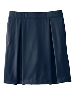 Школьная юбка-шорты для девочек 2-20 лет однотонная плиссированная, синий Lands' end