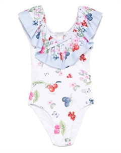 Купальник с принтом, белый Monnalisa