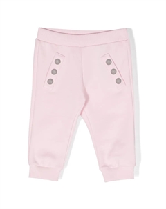 Спортивные брюки с тиснеными пуговицами, розовый Balmain kids
